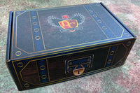 Dungeon Crate™ subscription box featuring exclusive member card, flame miniatures, and a treasure token for roleplaying games