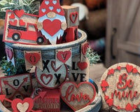 Seasonal Farmhouse Tiered Tray Decor Items Box