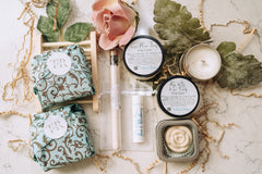 Spring box with amazing soaps. bath bombs, body creams and candles. Perfect for spring              