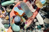 Crystal Confetti Scoops ✨ Crystal Confetti contains a range of crystals, charms, mini bottles, pendulums and crystal bracelets & pendants.