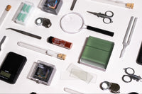 A variety of laboratory tools and items featured in the Matter subscription box for science enthusiasts