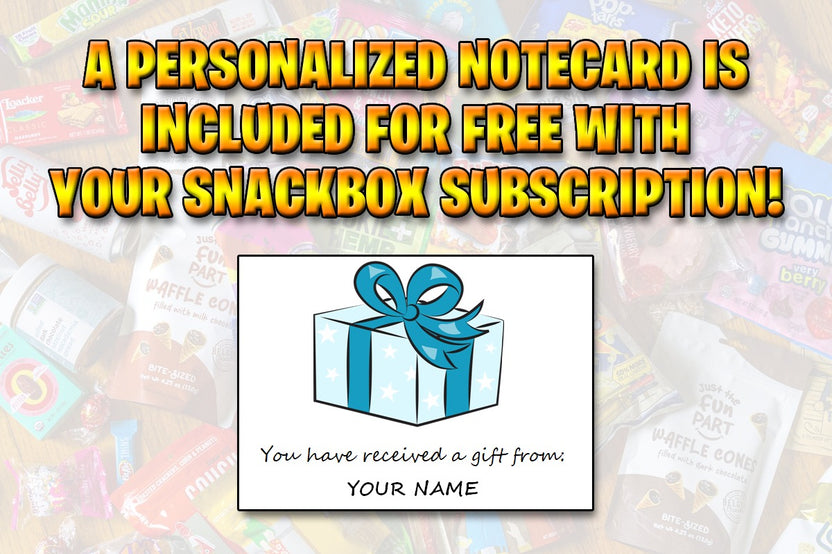 Personalized Snack Box - Personalized Care Package Gift - Custom Notecard - Custom Snackbox - Color Snack box
