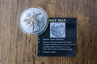 Batman Silver 1 oz limited edition (15,000 minted) collectible coin is a  coin included in the Superhero themed box. 
