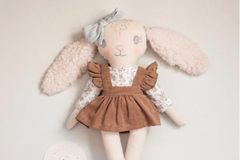 Exclusive Subscription of two handmade fabric dolls for children.