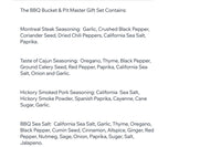 Description of each Ingredient: BBQ Bucket& Pit