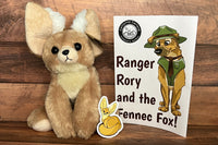 Rory the Creature Teacher and the Fennec Fox! Each box comes with a plush, a fact sheet, and a vinyl sticker. 