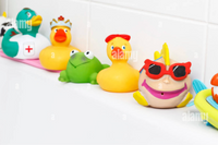 The kids bath time box includes a bath toy a soap and a bath bomb. It is so much fun to play in the tub with toys and soap 