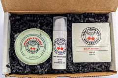 Jean Claude Van Amsterdam men's grooming box includes Bar Soap, Facial Moisturizer and Shower Steamer! 