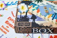 The Conundrum Box displays game cards, props, and themed materials for an engaging escape room experience
