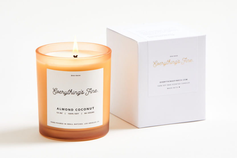 Premium candles hand-poured in small batches with 100% soy wax, fine fragrances and essential oils. Made with love. Non-toxic, clean, vegan.