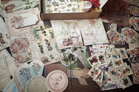 Gardening themed stationery box- vintage box DM36EOYR23H
different kinds of stamps, washi, pattern paper, and stickers that you can use in y