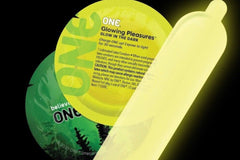 stand alone picture of glow in dark condoms