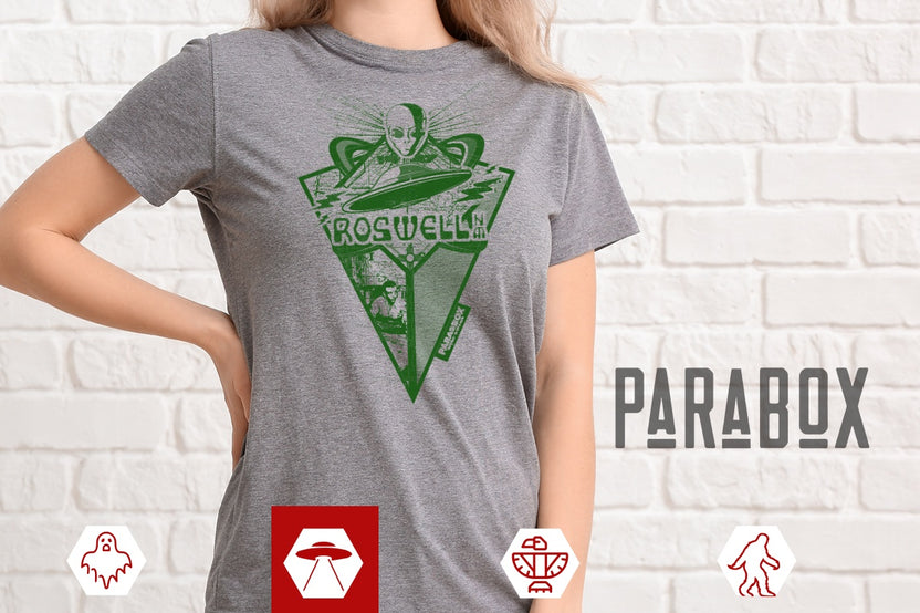 Ufos and Aliens. Each month contains a new paranormal theme and monthly challenge for you to play! Each shirt comes with a content card.