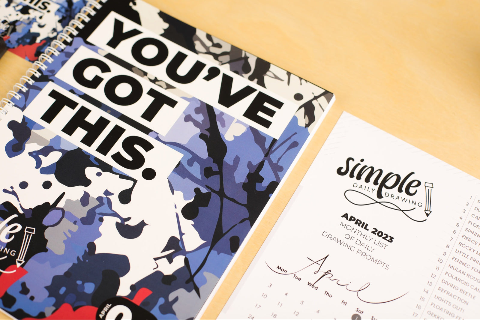 Monthly Sketchpad with Daily Drawing Prompts - Now Shipping April