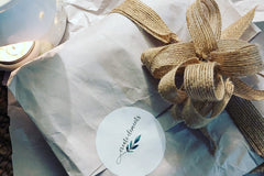 Choose an option of paper wrap packaging if you want to gift your loved ones.  I use recyclable and sustainable paper with jute bow ties. 