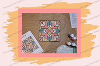 The finished Chevron Cross inlay wood art piece is a unique expression of personal reflection and creativity.