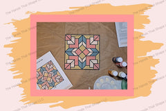 The finished Chevron Cross inlay wood art piece is a unique expression of personal reflection and creativity.