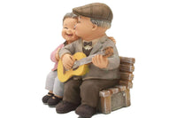 Creative Hand Painted Grandparents Figure, Hand-Painted Resin Statues Hold Your Love with these statue. 