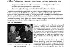 Scientists like to write letters, like this one from Albert Einstein to friend Erwin Schrodinger, the originator of the "cat" experiment.