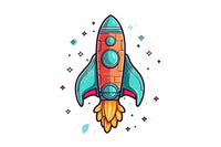Example sticker from our box. Monthly themes vary; each box includes 15 high-quality, fully laminated stickers.