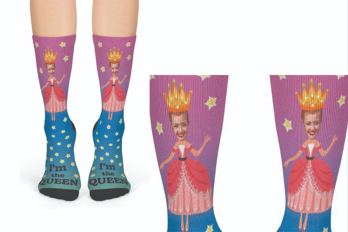 Monthly Girl Power Socks with Custom Face