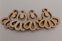 Earring, charm, ornament  - Laser cut/engraved  design ready for your crafty self to paint, decorate, gift to a friend, keep for your self.