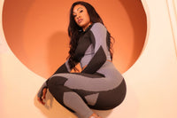 Glam Luxe Box Item: Trendsetter active set. 2 piece matching set with leggings and a crop top jacket.