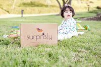 Surprisly box in nature.  Our packaging is made from recycled materials.