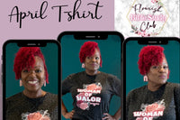 April T-shirt is this beautiful woman of Valor leopard shirt, ships last week of April. Valor - great courage in the face of danger.
