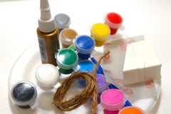 DIY Crafter Kit includes all supplies to create happy and cheerful home decor. This is a sample set of supplies.