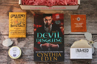 Bubbles & Books subscription box featuring a romantic novel, handmade soap, and bath products for relaxation