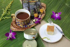 Traditional Thai snacks are included in Heap brand Thai snack subscription box, such as banana and custard pudding.
