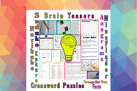 2-3 Brand NEW Brain Games Books Gift Box: History Of The World Brain Games & Puzzles Activity Books (w/ Sudoku)