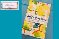 Colorful summer towel with yellow lemons.
