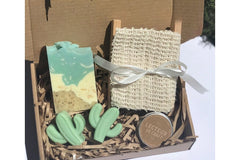 our ingredients include coconut oil, rice oil, oat flour, clay powder, and essential oils such as mint, pine, and lemon....