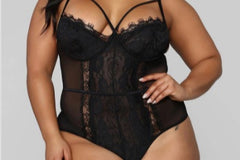 Lace bodysuit that is flattering on all body shapes.
