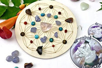 Want to learn how to use crystal grids? This crystal healing box teaching new tools, and how to use them such as crystal grids, pendulums