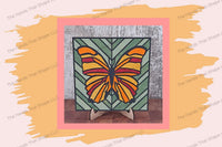 Showcase the completed Butterfly on Chevron Wood Inlay piece on the stand, adding elegance and serenity to your space.