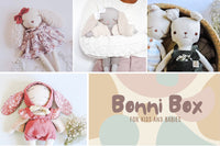 Exclusive Subscription of two handmade fabric dolls for children.