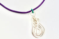 Pipa Knot Necklaces, Pendant Necklaces, Wire Wrapped Necklaces, Cord Necklaces, Purple Necklaces, Jewellery Gifts, Fun Gifts, Gifts for Her