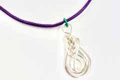 Pipa Knot Necklaces, Pendant Necklaces, Wire Wrapped Necklaces, Cord Necklaces, Purple Necklaces, Jewellery Gifts, Fun Gifts, Gifts for Her