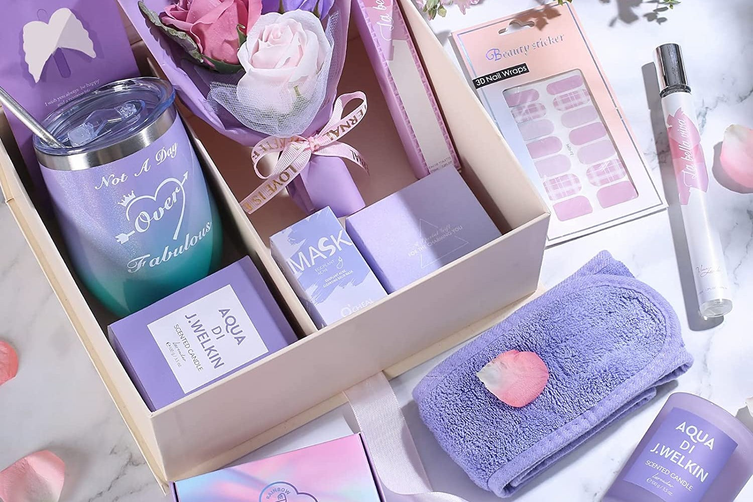 Wine Tumbler Scented Candle Spa Gift Box
