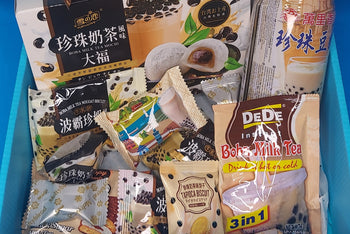 ITADAKIBOX Boba Milk Tea Themed Asian Snack & Drink Box upto 20 PCS | BUBBLE TEA BOX)