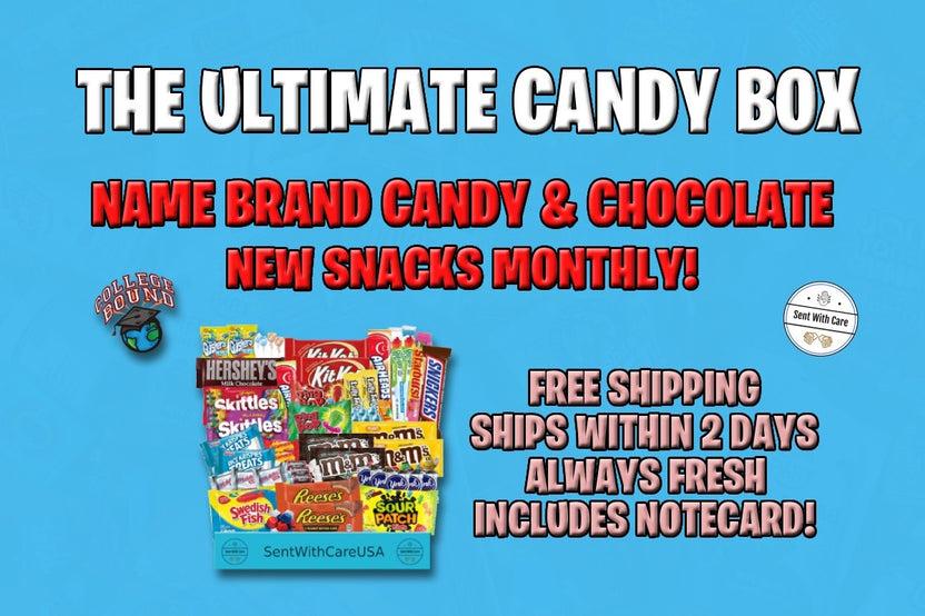 The Ultimate Candy Box Birthday Box & Snack Box | Sweet Snacks Treat Box Cookies Candy College Snack Box | Free Shipping!