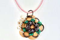 Floral Necklaces, Pendant Necklaces, Chain Mail Necklaces, Pink Necklaces, Flower Necklaces, Jewellery Gifts, Birthday Gifts, Gifts for Her