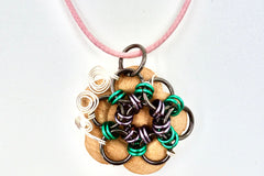 Floral Necklaces, Pendant Necklaces, Chain Mail Necklaces, Pink Necklaces, Flower Necklaces, Jewellery Gifts, Birthday Gifts, Gifts for Her