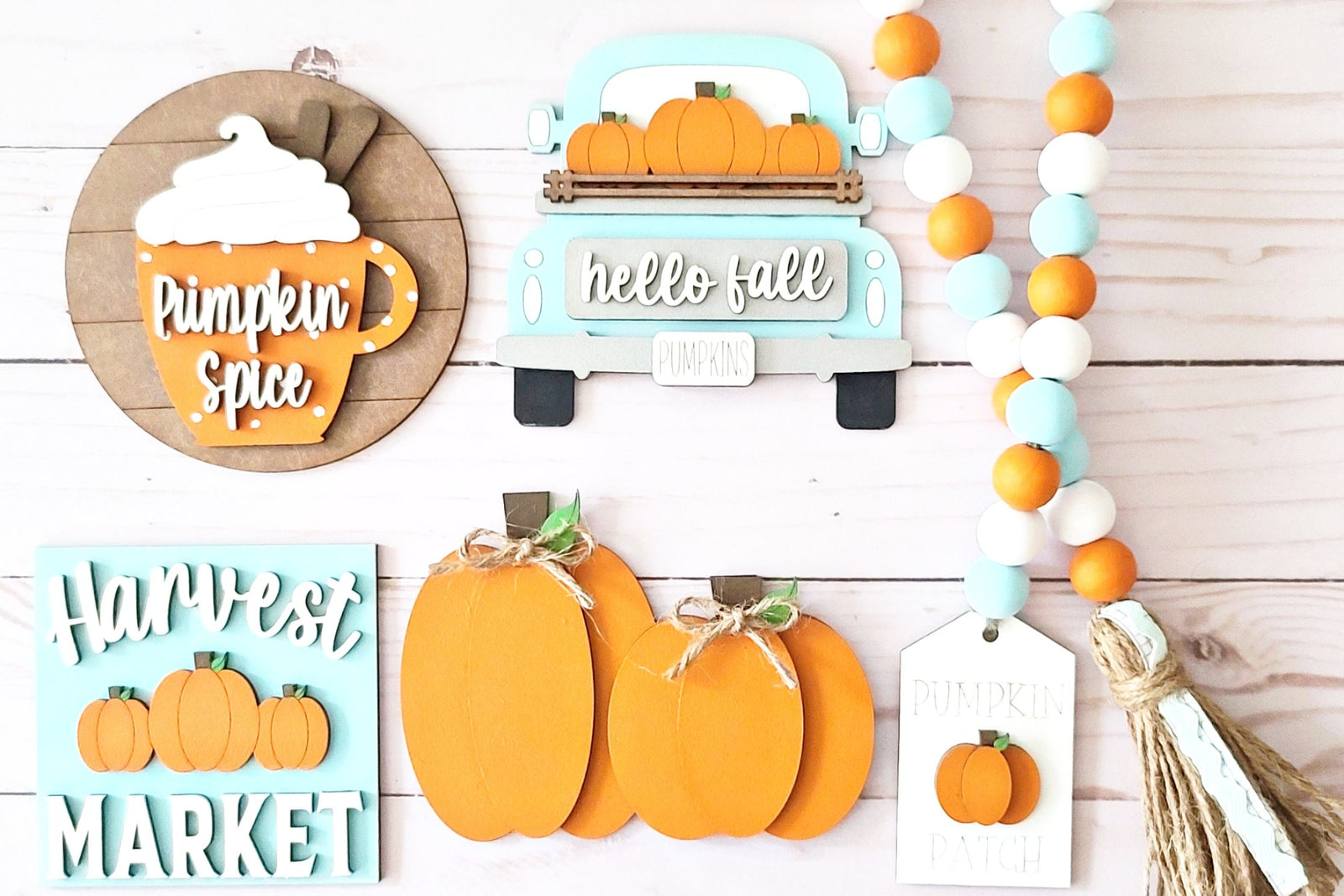 fall tiered tray decor