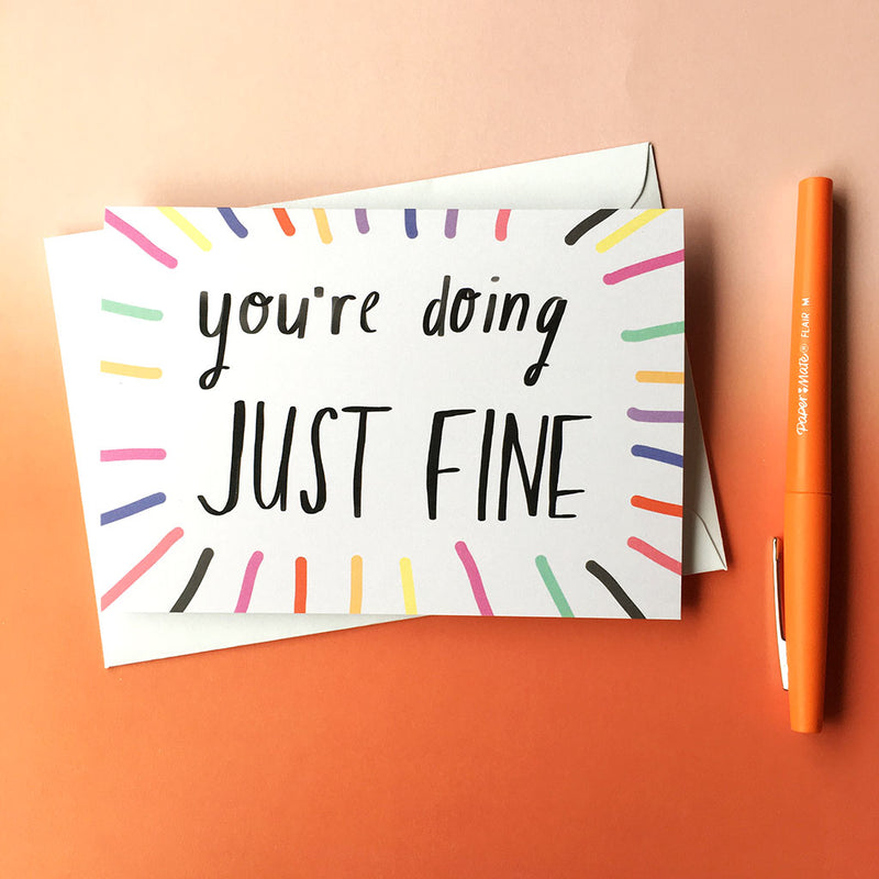Image of "You're Doing Just Fine" Nicola Rowlands Greeting Card