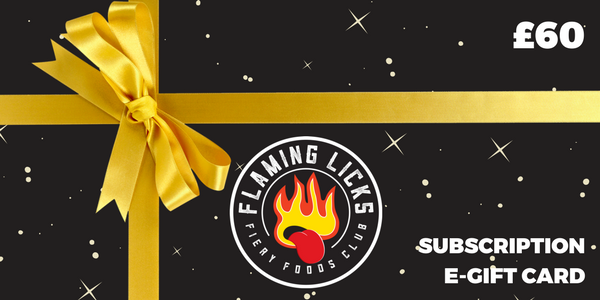 Image of £60 Flaming Licks subscription e-gift card