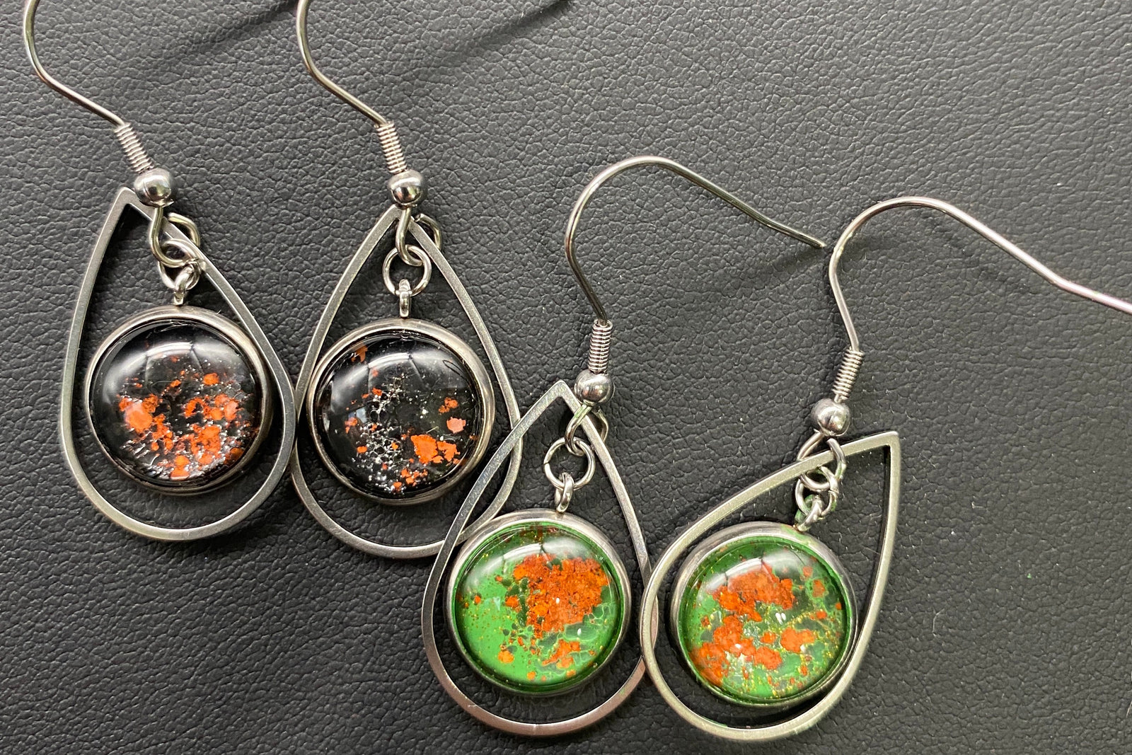 Monthly, hand-crafted pair of sustainable earrings from Iron Oxide & Art